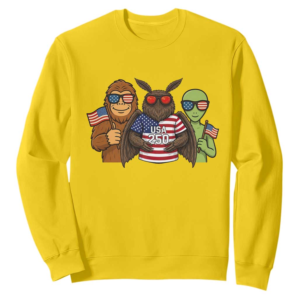 Funny Bigfoot Mothman Alien Sweatshirt USA 250th Anniversary TS12 Daisy Print Your Wear