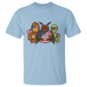 Funny Bigfoot Mothman Alien T Shirt USA 250th Anniversary TS12 Light Blue Print Your Wear