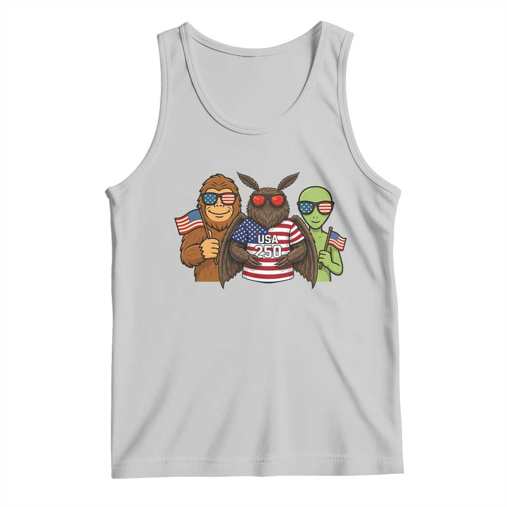 Funny Bigfoot Mothman Alien Tank Top USA 250th Anniversary TS12 Ash Print Your Wear
