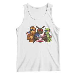 Funny Bigfoot Mothman Alien Tank Top USA 250th Anniversary TS12 White Print Your Wear