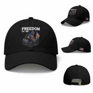 Patriotic Mothman Lover Baseball Cap Funny USA 250 Anniversary Gift TS12 Baseball Cap Universal Fit Black Print Your Wear