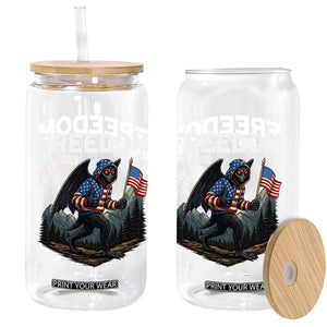 Patriotic Mothman Lover Glass Can Funny USA 250 Anniversary Gift TS12 Print Your Wear