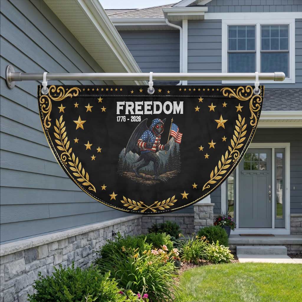 Mothman Lover Patriotic Fan Flag Funny USA 250 Anniversary Gift TS12 2pcs pack Vintage Black Print Your Wear