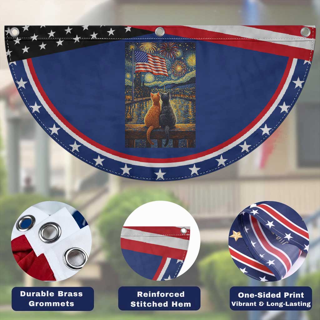 Starry Night Cat American Pride Patriotic Fan Flag Kitten Lover TS12 Print Your Wear