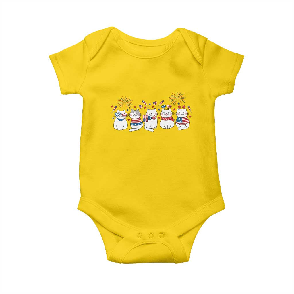 Patriotic Cat Lover Gift Baby Onesie USA 250 Anniversary TS12 Daisy Print Your Wear
