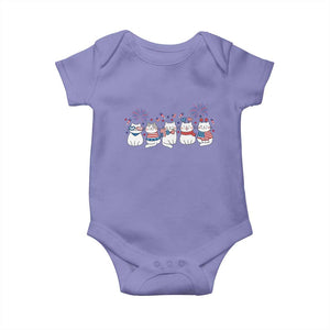 Patriotic Cat Lover Gift Baby Onesie USA 250 Anniversary TS12 Violet Print Your Wear