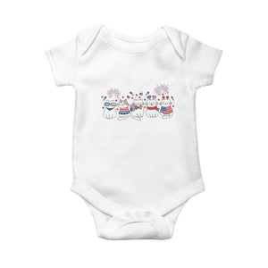 Patriotic Cat Lover Gift Baby Onesie USA 250 Anniversary TS12 White Print Your Wear