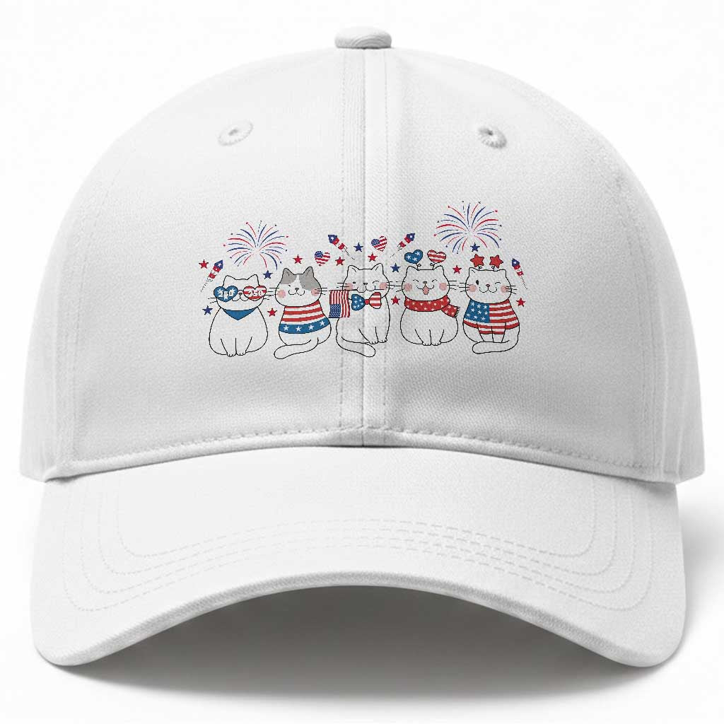 Patriotic Cat Lover Gift Baseball Cap USA 250 Anniversary TS12 Print Your Wear