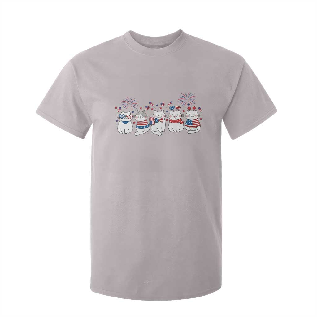 Patriotic Cat Lover Gift T Shirt For Kid USA 250 Anniversary TS12 Ice Gray Print Your Wear