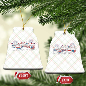 Patriotic Cat Lover Gift Ceramic Ornament USA 250 Anniversary TS12 Print Your Wear