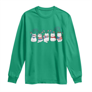 Patriotic Cat Lover Gift Long Sleeve Shirt USA 250 Anniversary TS12 Irish Green Print Your Wear