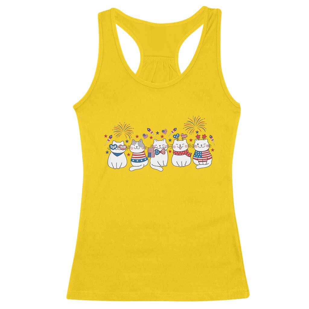 Patriotic Cat Lover Gift Racerback Tank Top USA 250 Anniversary TS12 Daisy Print Your Wear