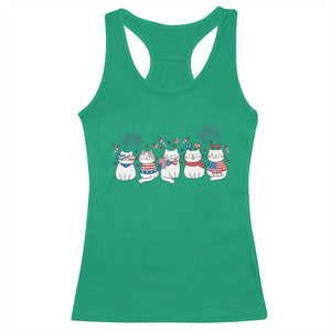 Patriotic Cat Lover Gift Racerback Tank Top USA 250 Anniversary TS12 Irish Green Print Your Wear