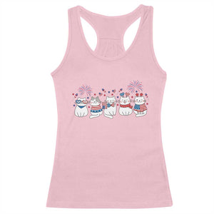 Patriotic Cat Lover Gift Racerback Tank Top USA 250 Anniversary TS12 Light Pink Print Your Wear