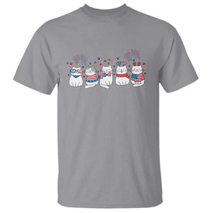 Patriotic Cat Lover Gift T Shirt USA 250 Anniversary TS12 Sport Gray Print Your Wear
