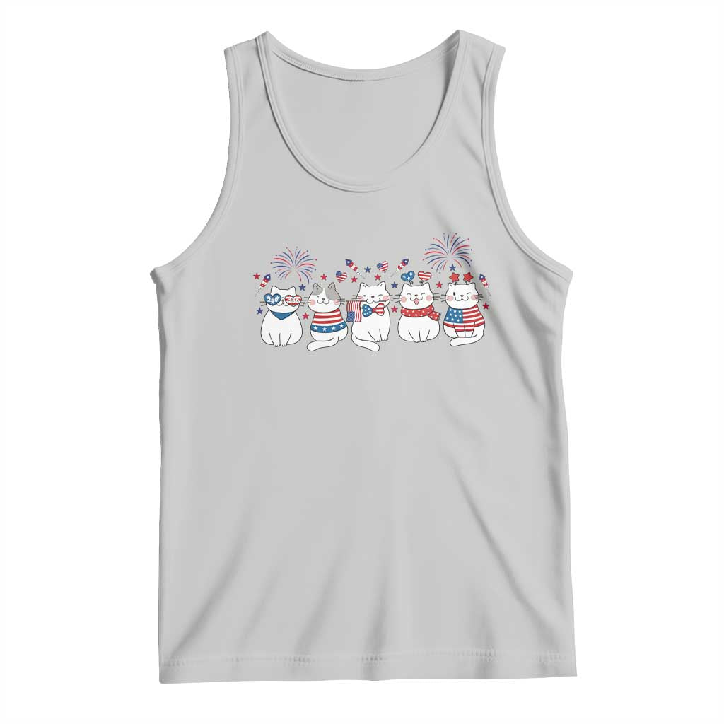 Patriotic Cat Lover Gift Tank Top USA 250 Anniversary TS12 Ash Print Your Wear