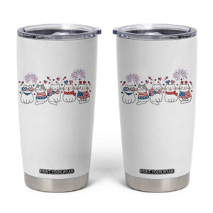Patriotic Cat Lover Gift Tumbler Cup USA 250 Anniversary TS12 White Print Your Wear