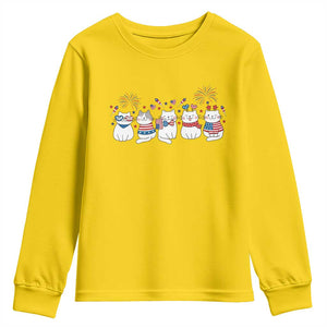 Patriotic Cat Lover Gift Youth Sweatshirt USA 250 Anniversary TS12 Daisy Print Your Wear