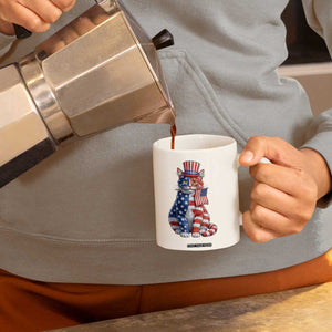 Proud American Cat Lover Coffee Mug Patriotic Animal Lover Gift TS12 Print Your Wear