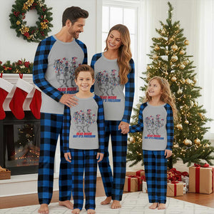 Patriotic Dancing Skeleton Plaid Pajama Set Dead Inside But Its Freedom TS12 Blue Plaid Print Your Wear