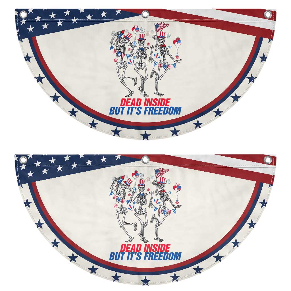 Funny Dancing Skeleton Patriotic Fan Flag Dead Inside But Its Freedom TS12 2pcs pack Classic Beige Print Your Wear