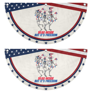Funny Dancing Skeleton Patriotic Fan Flag Dead Inside But Its Freedom TS12 2pcs pack Classic Beige Print Your Wear