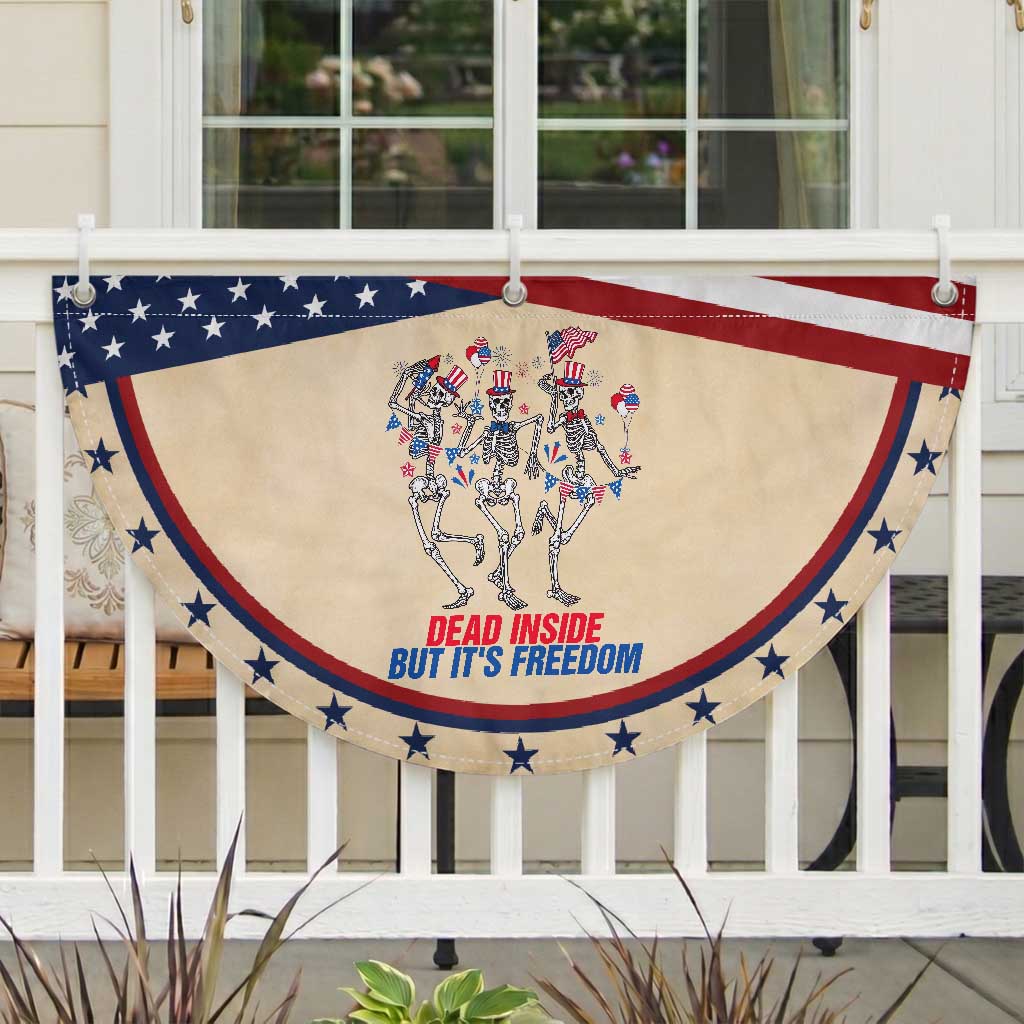 Funny Dancing Skeleton Patriotic Fan Flag Dead Inside But Its Freedom TS12 2pcs pack Classic Tan Print Your Wear