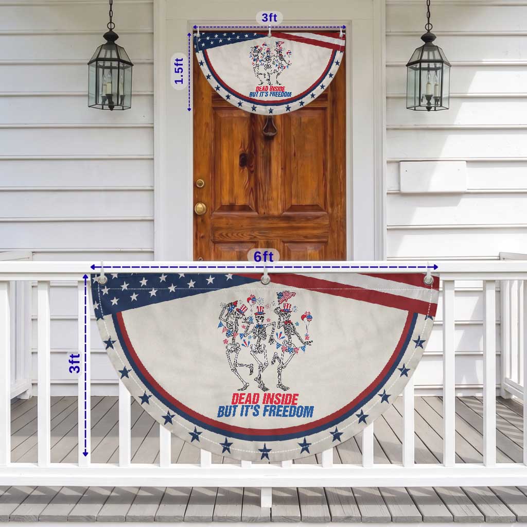 Funny Dancing Skeleton Patriotic Fan Flag Dead Inside But Its Freedom TS12 Print Your Wear