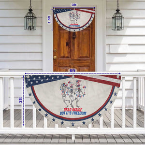 Funny Dancing Skeleton Patriotic Fan Flag Dead Inside But Its Freedom TS12 Print Your Wear