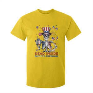 Funny Skeleton Dead Inside But Its Freedom T Shirt For Kid Patriotic Gift TS12 Daisy Print Your Wear
