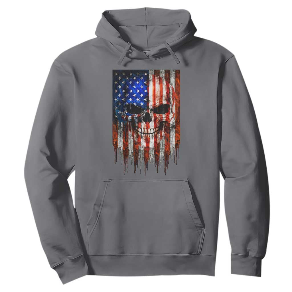 Patriotic Skull American Flag USA Pride Hoodie TS12 Charcoal Print Your Wear