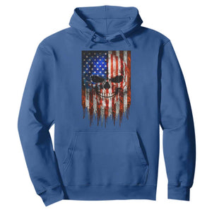Patriotic Skull American Flag USA Pride Hoodie TS12 Royal Blue Print Your Wear