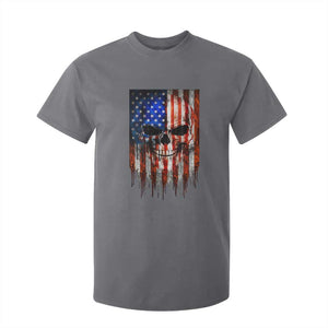 Patriotic Skull American Flag USA Pride T Shirt For Kid TS12 Charcoal Print Your Wear