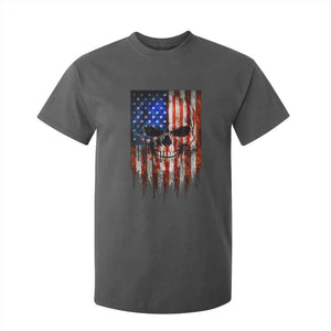 Patriotic Skull American Flag USA Pride T Shirt For Kid TS12 Dark Heather Print Your Wear
