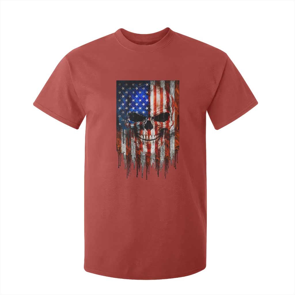 Patriotic Skull American Flag USA Pride T Shirt For Kid TS12 Red Print Your Wear