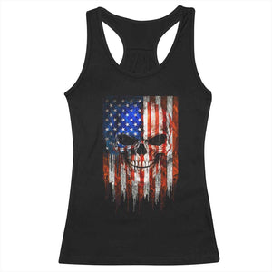Patriotic Skull American Flag USA Pride Racerback Tank Top TS12 Black Print Your Wear