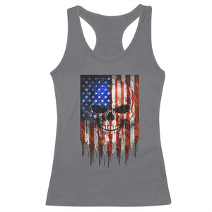 Patriotic Skull American Flag USA Pride Racerback Tank Top TS12 Charcoal Print Your Wear