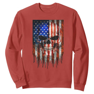 Patriotic Skull American Flag USA Pride Sweatshirt TS12 Red Print Your Wear