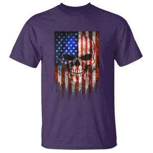 Patriotic Skull American Flag USA Pride T Shirt TS12 Purple Print Your Wear