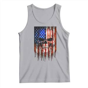 Patriotic Skull American Flag USA Pride Tank Top TS12 Athletic Heather Print Your Wear