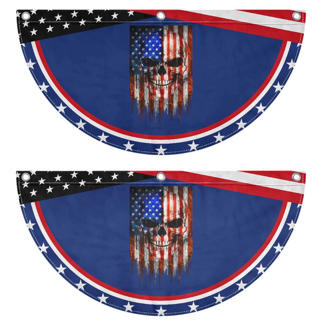 Skull American Flag USA Pride Patriotic Fan Flag Skeleton Lover TS12 2pcs pack Classic Navy Print Your Wear