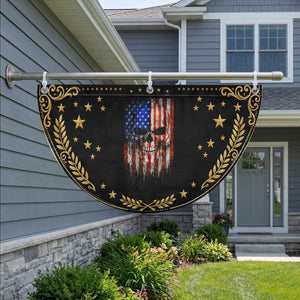 Skull American Flag USA Pride Patriotic Fan Flag Skeleton Lover TS12 2pcs pack Vintage Black Print Your Wear