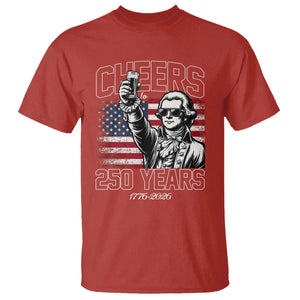 Patriotic Thomas Jefferson T Shirt Cheers To 250 Years TS12 Red Print Your Wear