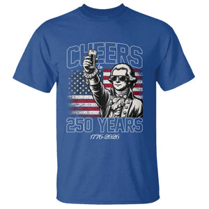Patriotic Thomas Jefferson T Shirt Cheers To 250 Years TS12 Royal Blue Print Your Wear