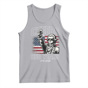 Patriotic Thomas Jefferson Tank Top Cheers To 250 Years TS12 Athletic Heather Print Your Wear