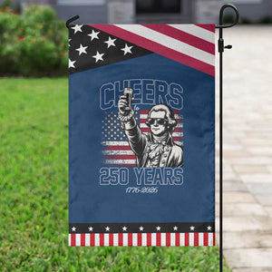 Patriotic Thomas Jefferson Garden Flag Cheers To 250 Years TS12 Classic Blue Black Print Your Wear