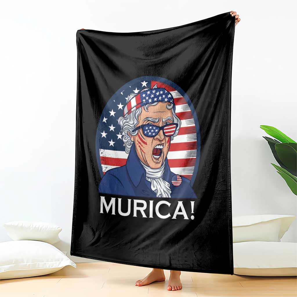 Funny Murica Thomas Jefferson Throw Blanket Founding Father Gift TS12 Print Your Wear