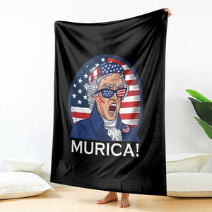 Funny Murica Thomas Jefferson Throw Blanket Founding Father Gift TS12 Print Your Wear