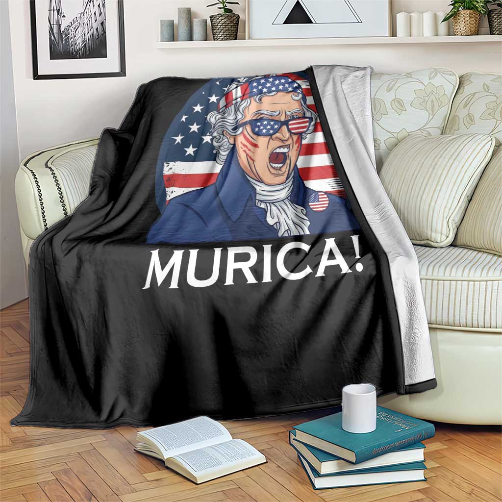 Funny Murica Thomas Jefferson Throw Blanket Founding Father Gift TS12 Print Your Wear