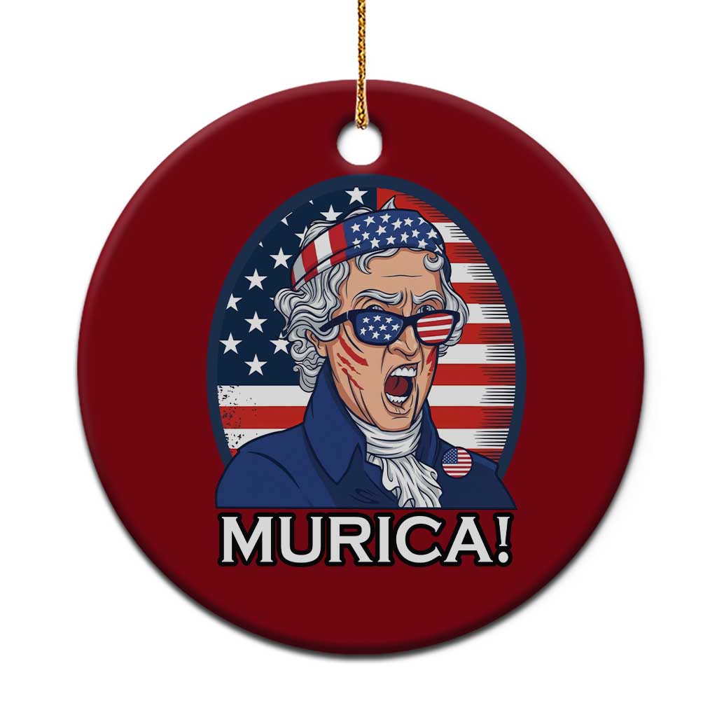 Funny Murica Thomas Jefferson Ceramic Ornament Founding Father Gift TS12 1pc Red Print Your Wear
